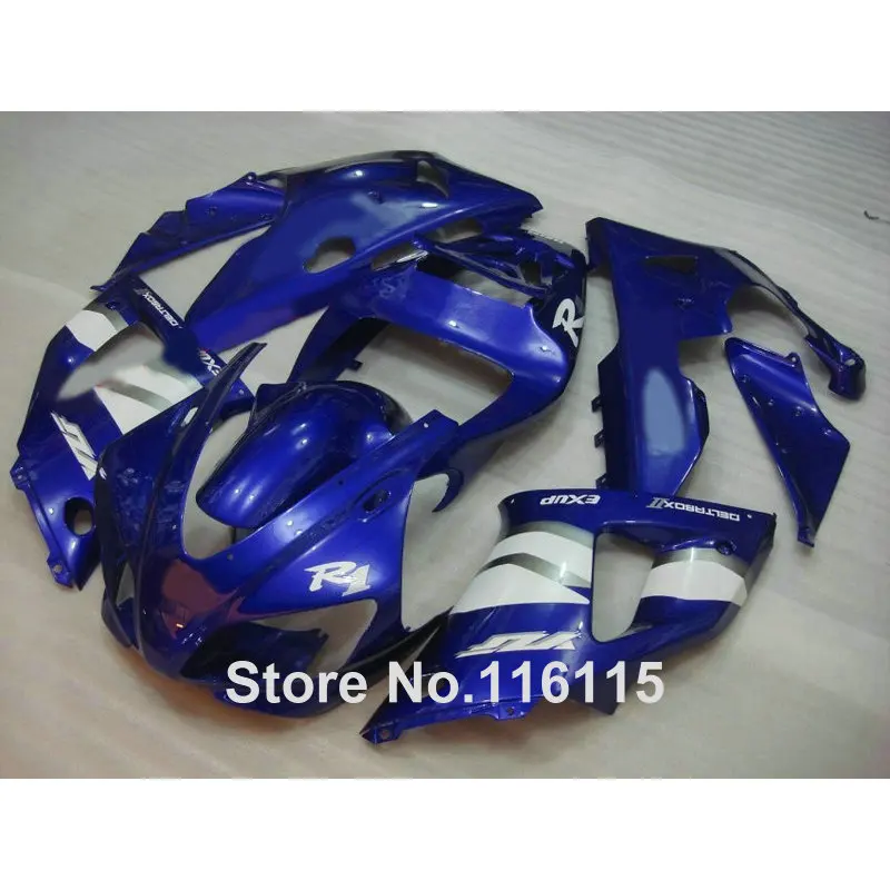 

Injection molding full fairing kit fit for YAMAHA R1 1998 1999 YZF R1 blue white ABS fairings set YZF-R1 98 99 DT52