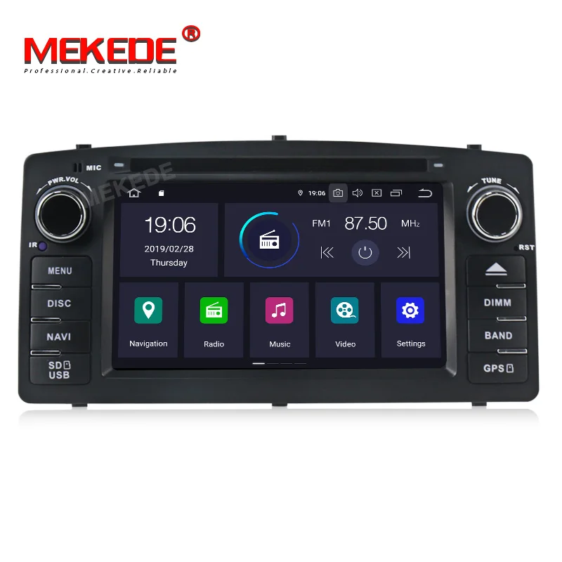 MEKEDE DSP 2 ГБ ОЗУ 16 Гб ПЗУ Android 9 0 четырехъядерный автомобильный аудио dvd плеер gps для
