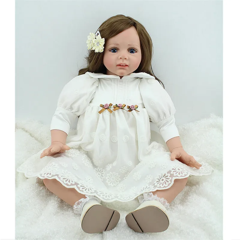 Реалистичная мягкая силиконовая кукла для новорожденных 24 дюйма npk dolls девочек