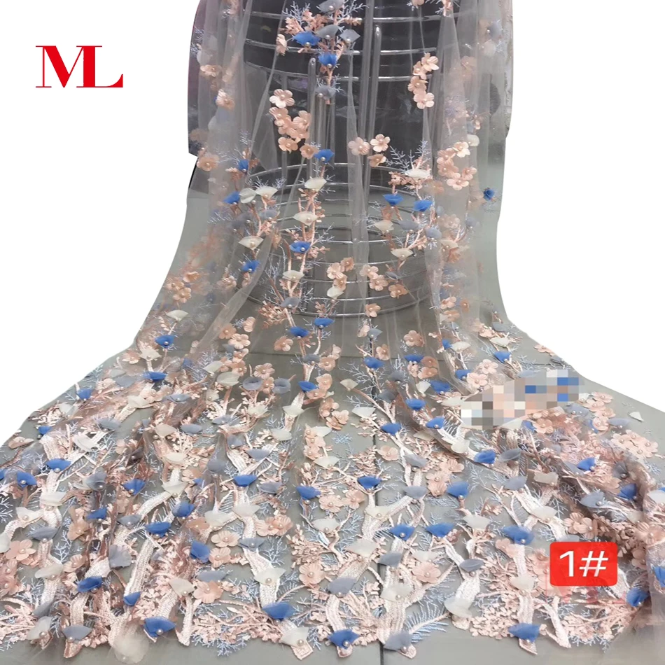 Мл 5 ярдов наилучшего качества африканский кружевная ткань швейцарская вуаль