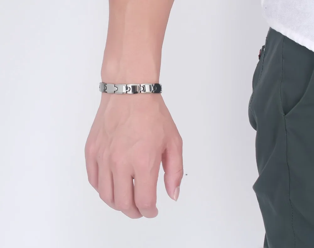 Браслет цепочка из вольфрама для мужчин магнитный браслет гематита здоровья