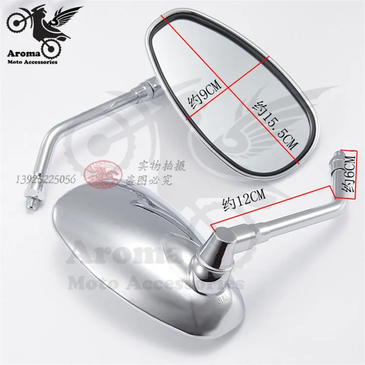9 model available unviersal 8mm 10mm motorbike chrome part for honda vespa piaggio accessories motorcycle rearview mirrors moto free global shipping
