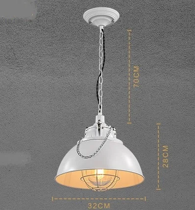 Американский Железный стеклянный ретро-подвесной светодиодный светильник в