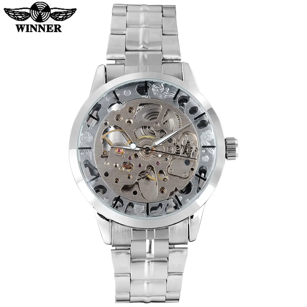 Часы наручные Winner Мужские механические модные брендовые автоматические