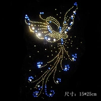 2pclot butterfly rhinestone pattern iron rhinestone transfer designs hot fix rhinestone rhinestones patches for shirt