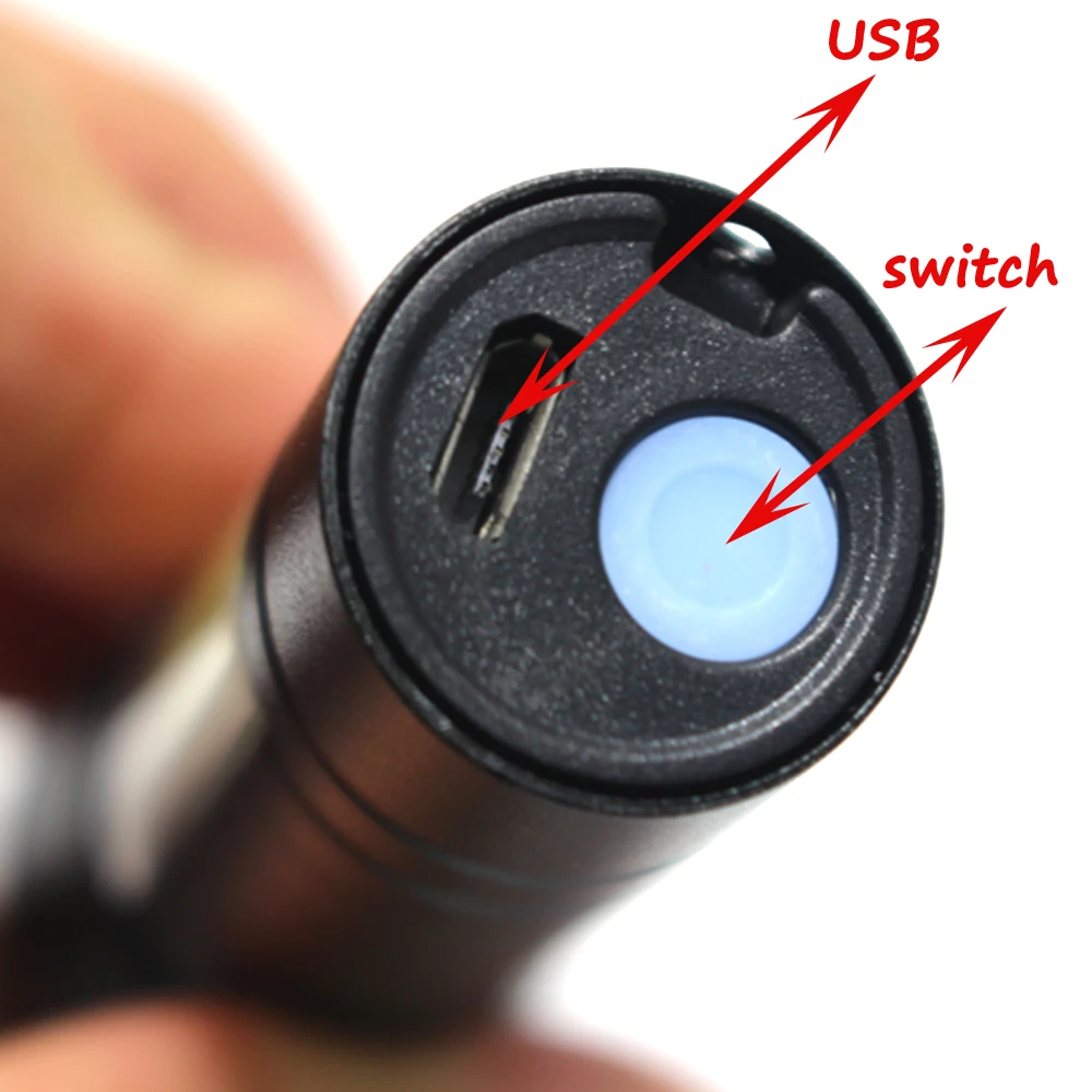 3800LM Алюминиевый мини USB светодиодный фонарик XML R5 + COB ZOOM фонарь для ходьбы