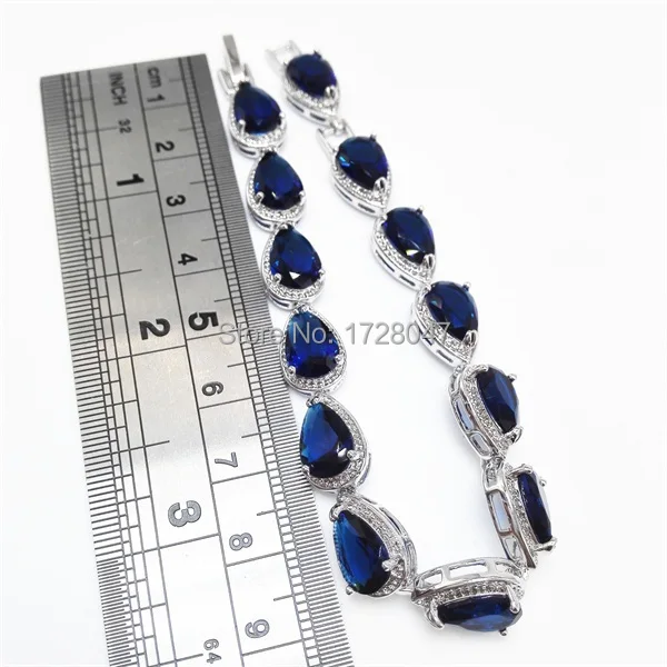 Хит продаж браслет и Монтана с родиевым покрытием кристаллами в форме капли воды