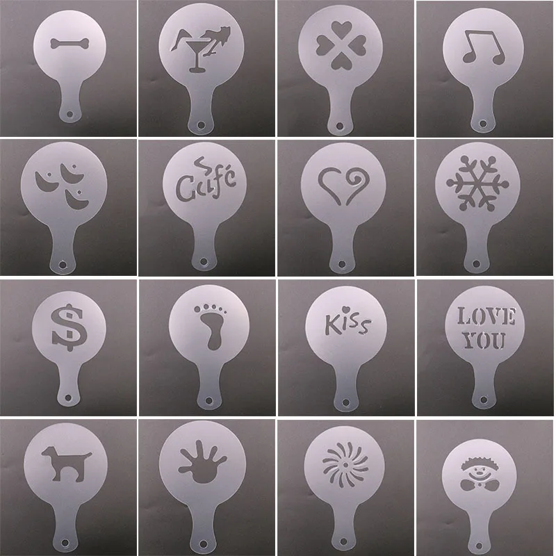 Трафареты для бариста 800 шт./лот кофе латте капучино трафареты творчества