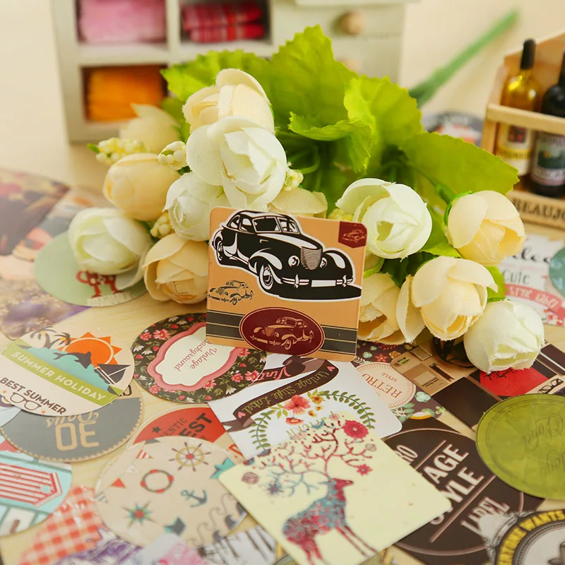 46 шт./кор. винтажный дизайн бумажная наклейка упаковка DIY дневник украшение