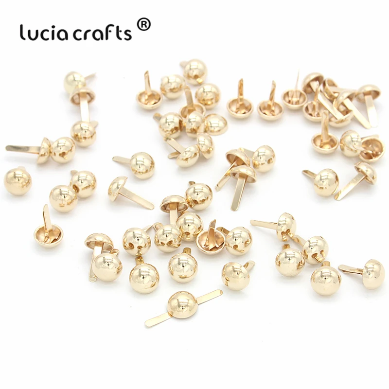 Золотые круглые застежки подставки Lucia crafts 50 шт./лот 10 мм металлические для