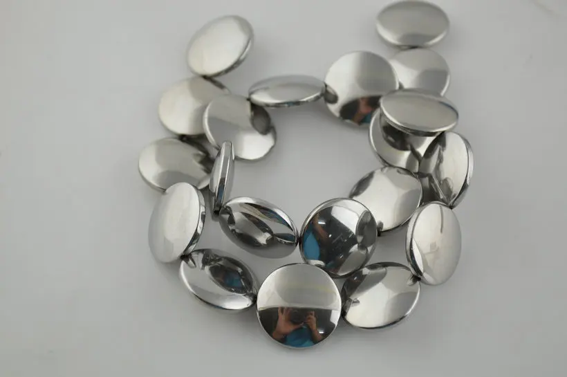 5 шт. бусины темно-синего цвета с гематитовым покрытием высококачественные