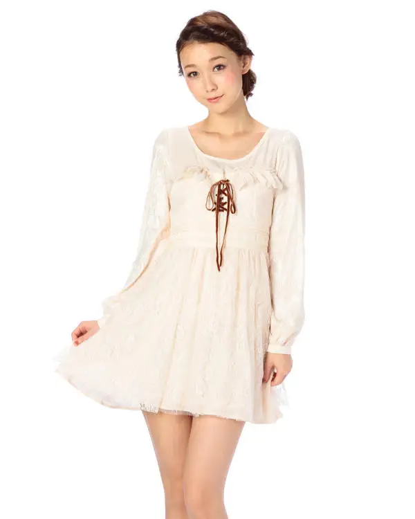 Кружевное платье с бантом на спине в стиле принцессы|Женские платья| |