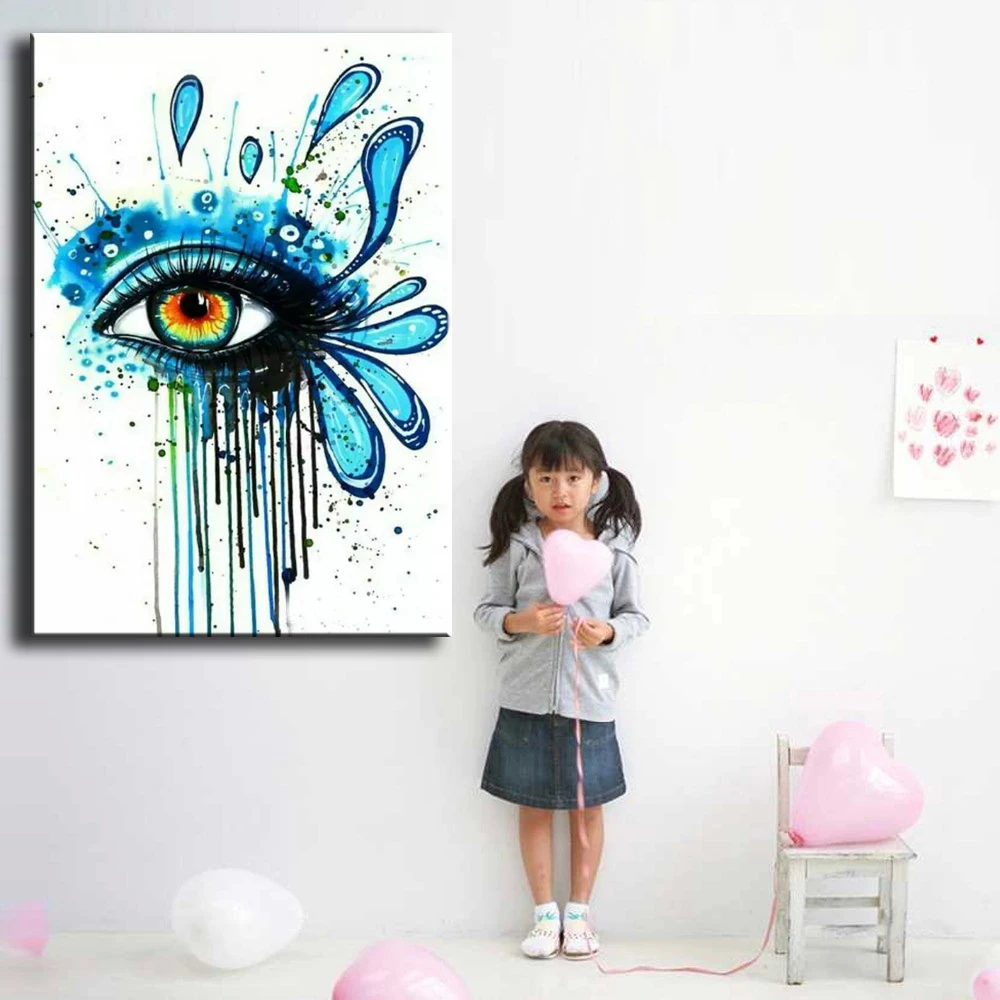 Картина маслом ручная роспись холст глаза крупный план картина высокое качество