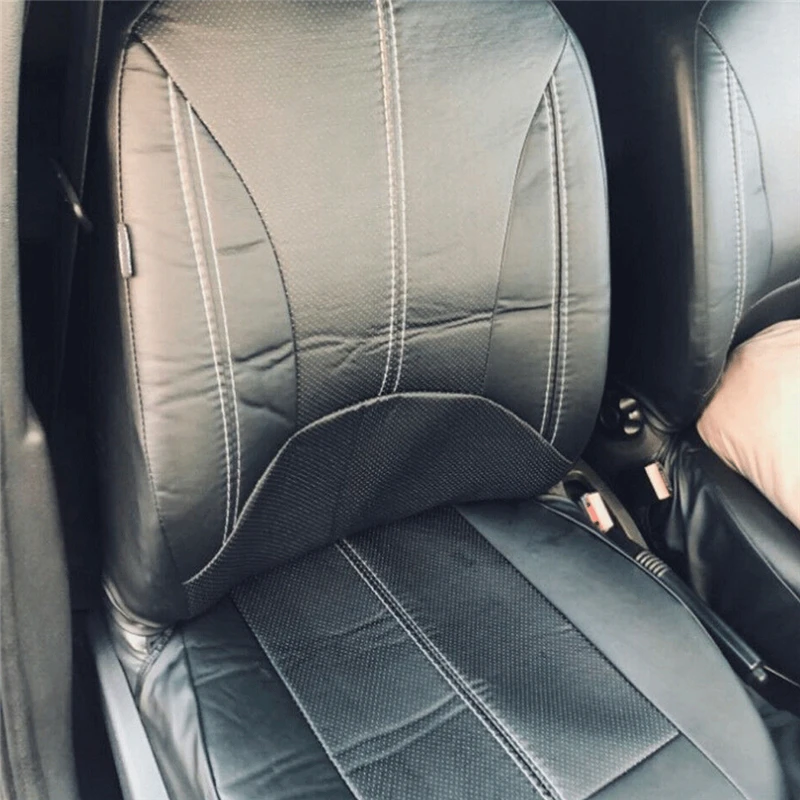 Черный Универсальный роскошный автомобильный чехол из искусственной кожи на 5