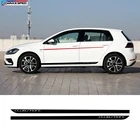 Clubsport спортивные полосы Автомобильный кузов индивидуальная Наклейка для Volkswagen Golf MK7 углеродное волокно Автомобильная дверь боковая юбка Декор виниловая наклейка
