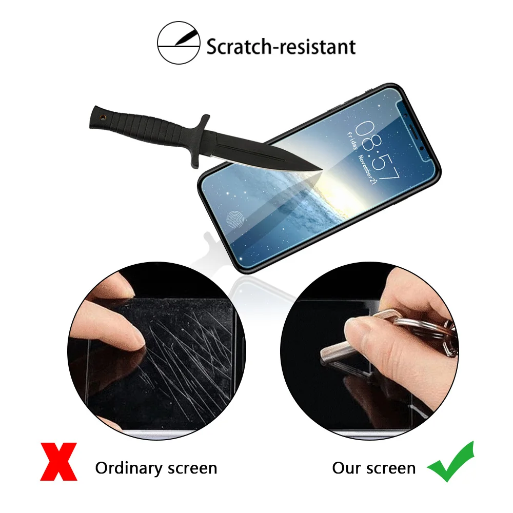 CAMDEMS 500 шт. 9H 2.5D нормальное закаленное стекло Защита экрана для iPhone 12pro max 11 xs x xr 8plus