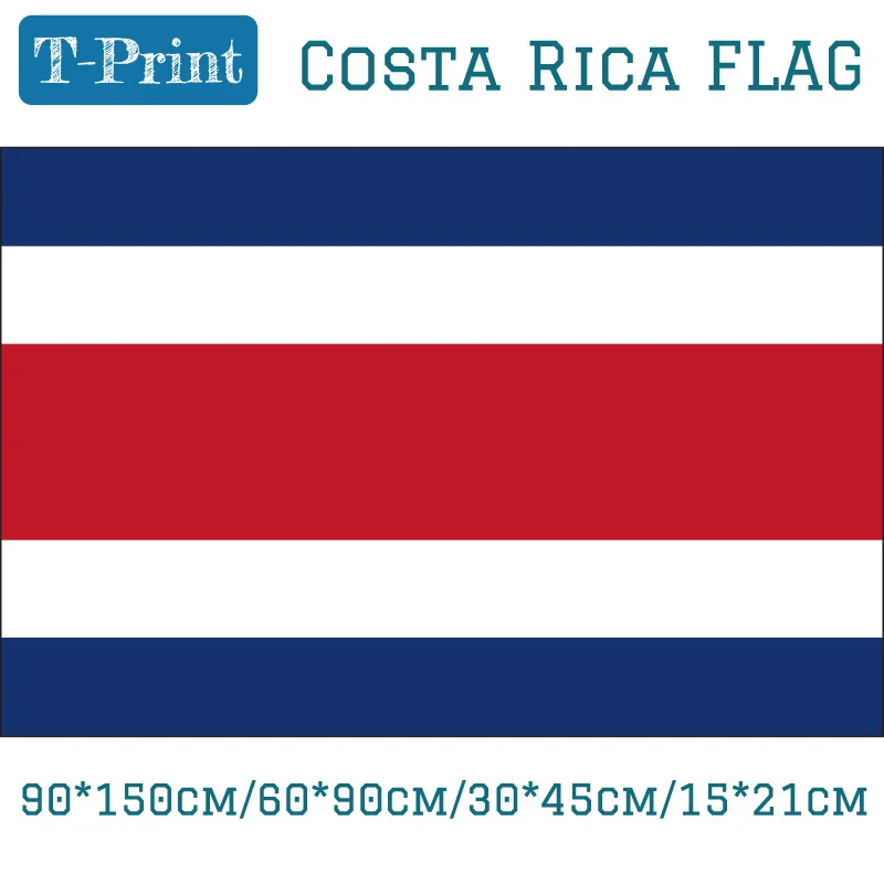 

3x5ft Banners 90*150cm/60*90cm/15*21cm 30*45cm Car Flag Republic Of Costa Rica National Flag