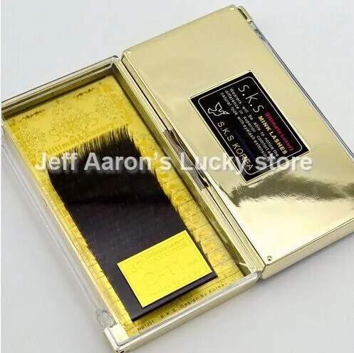 8 лотков высокое качество 0 07 C завитые норковые ресницы Индивидуальные Черные