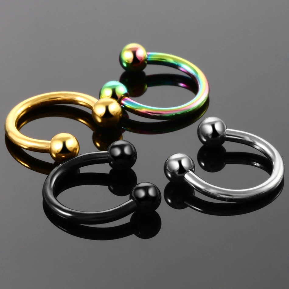 Кольцо для носа Лебедь Хо 10 шт./лот G23Tantium круглые колокольчики губ BCR Серьги