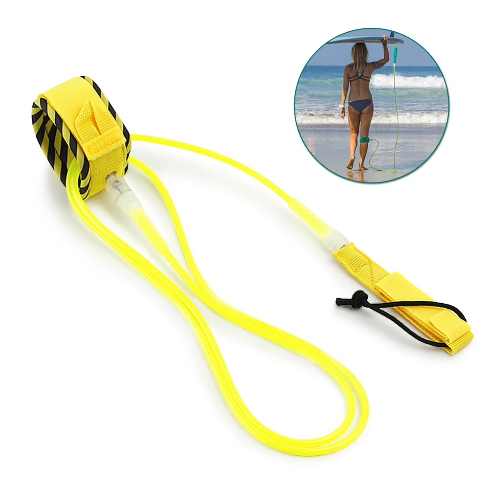 

Surfing 6ft-10ft Surfboard Leash Rope Stand Up Paddle Board Leash Smooth Steel Swivel Surfing Leg Rope for surf Stand Up Board