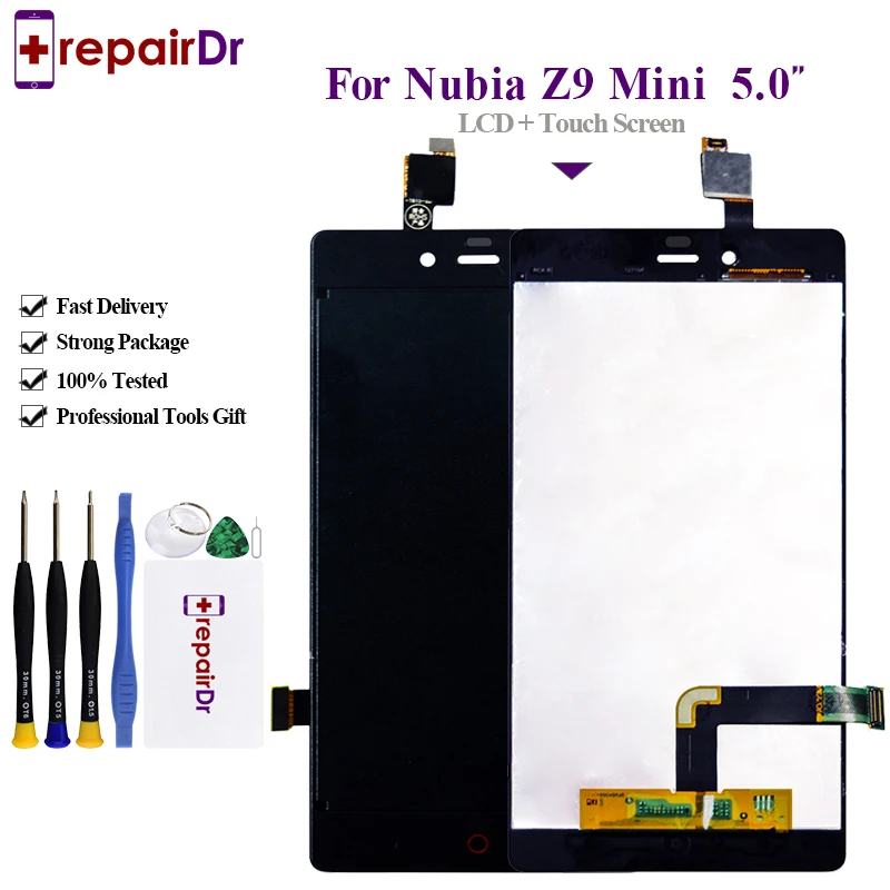 100% протестированный ЖК дисплей для ZTE Nubia Z9 Mini NX511J сенсорный экран дигитайзер 5 0