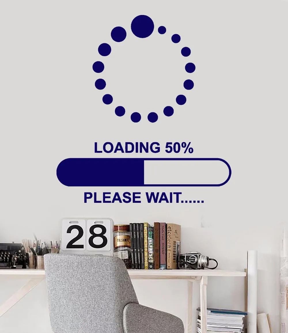 Настенные стикеры в горошек с изображением круга котировки геймера загрузка