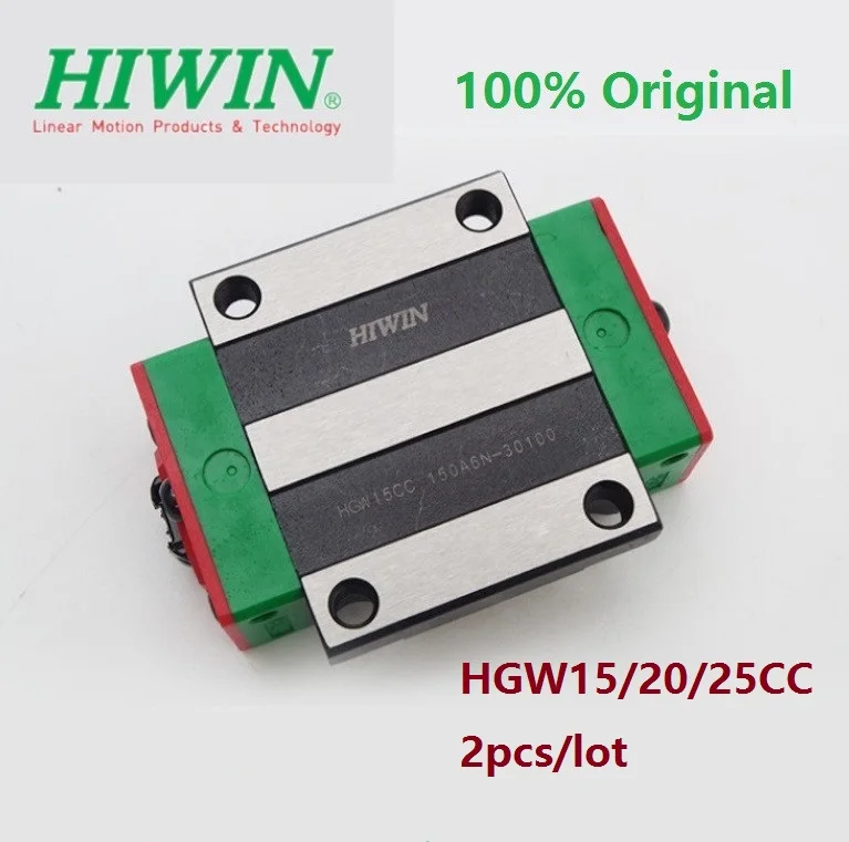 2 шт./лот HGW15CC HGW20CC HGW25CC оригинальные Hiwin линейные блоки коляски матч с HGR рельс для ЧПУ