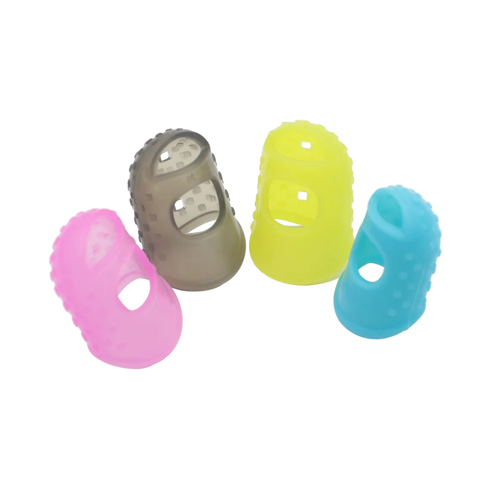 

4 in 1 Flexible Fingertip Protectors Silicone Finger Guards Fingertip for Guitar Ukulele Bass