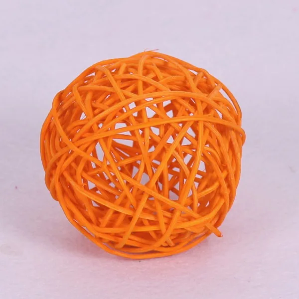Orange 20 шт./лот 3 см красочные Ротанговые шары DIY Сепак Мячи takraw Рождественские Свадебные украшения Ротанговые шары ремесло DIY украшения для дома - Цвет: Orange