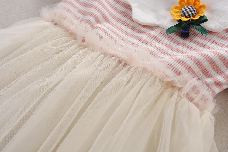Girls summer dresses kids fashion cotton striped mesh dress children princess for girls party clothing 0-3Y 2019 | Детская одежда и