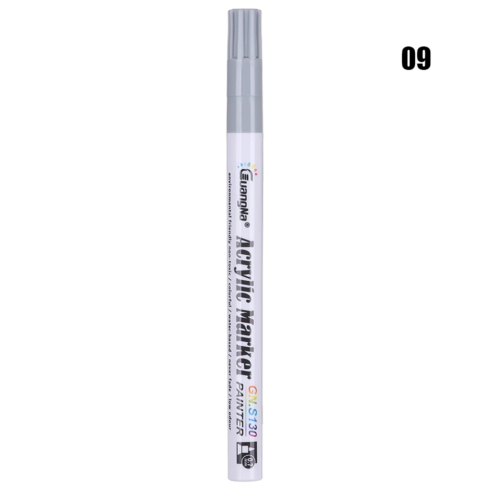 9 18 Color Metallic Micron Pen Detailed Marking Color Metal Marker For Album Black Paper Drawing School Art Supplies Paint Pens - Цвет: 9