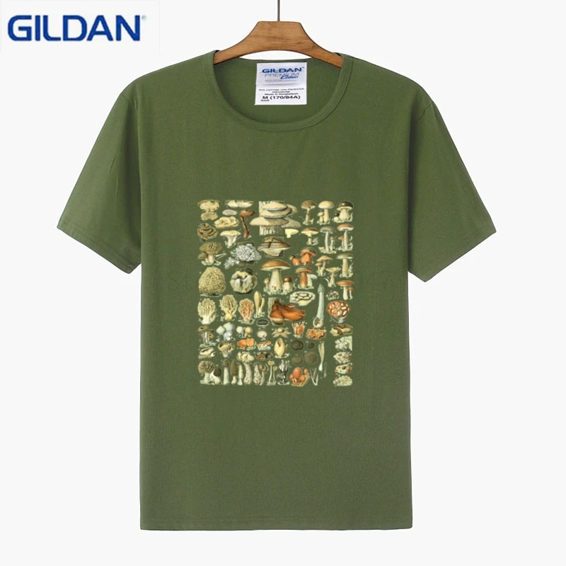Грибы растительное изобразительное искусство футболка для мужчин одежда с