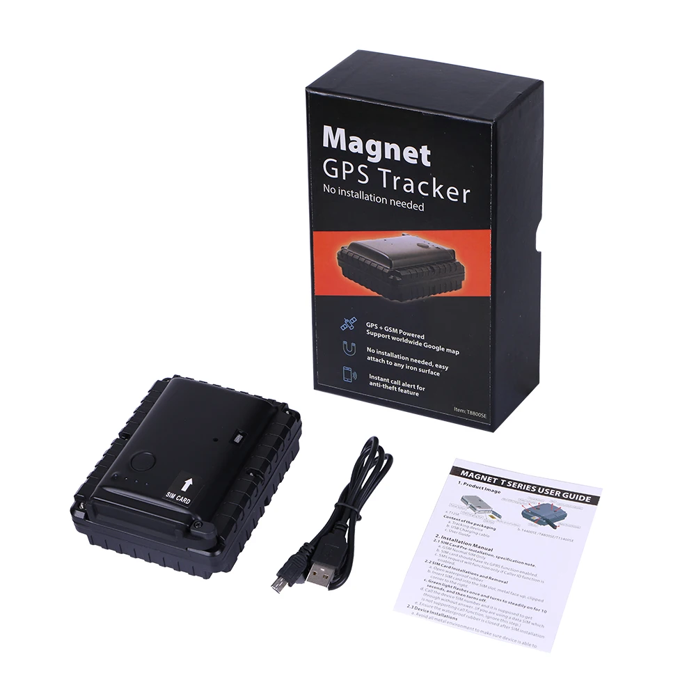 GPS Tracker Waterproof IPX7 8800mAh Battery Powerful Magnet Free Web App Car Tracking GSM Locator T8800SE Watchdog CPU | Автомобили и
