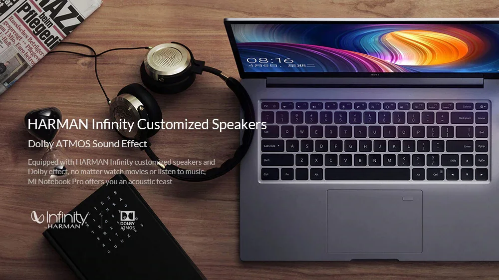 Xiaomi mi ноутбук Тетрадь Pro 15,6 дюймов Windows10 Intel 4 ядра I5/I7 1,8 ГГц 16G 256 отпечатков пальцев NVIDIA MX250 Ga mi нг ноутбук