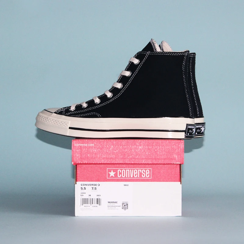 1970 s Converse Оригинальные кроссовки все стильная обувь мужские и женские кроссовки; кеды; повседневная обувь на платформе высокие классические Скейтбординг обувь 162056C