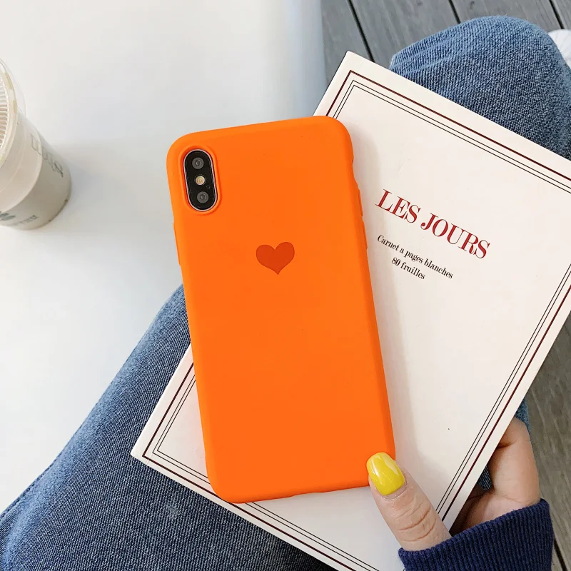 Милые чехлы для iphone 8 7 Plus бампер X XS Max XR 6 6S Loverly сердце матовые силиконовые |