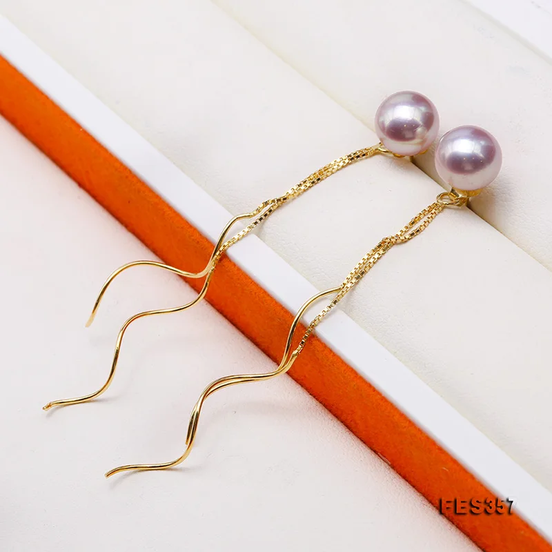 Женские серьги из серебра 925 пробы с натуральным пресноводным