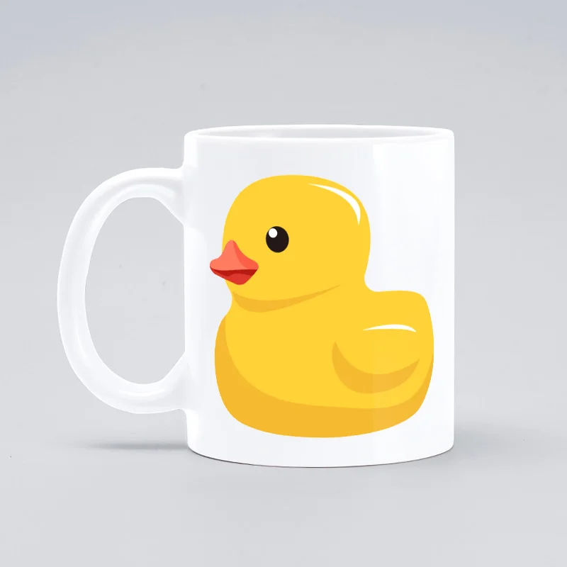 Желтая утка кружка Кофе молоко Керамика творческие DIY подарки Домашний Декор