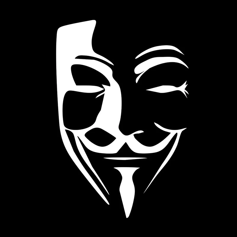 Автомобильная наклейка анонимная маска сексуальный Человек V для Вендетта