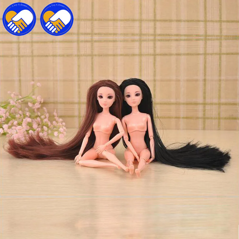 Игрушка мечты Обнаженная голова куклы с длинными бровями и 3D глазами подходящая