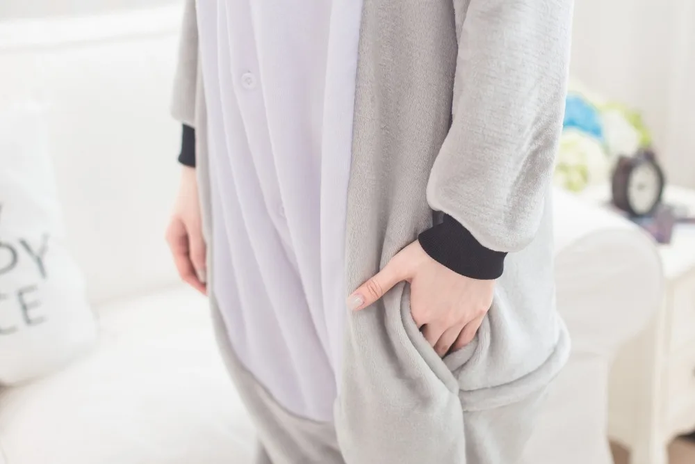Animal Adult Unisex Gray Koala Onesies Sets Pyjama Sleepwear Cosplsy Costume | Cosplay Costumes