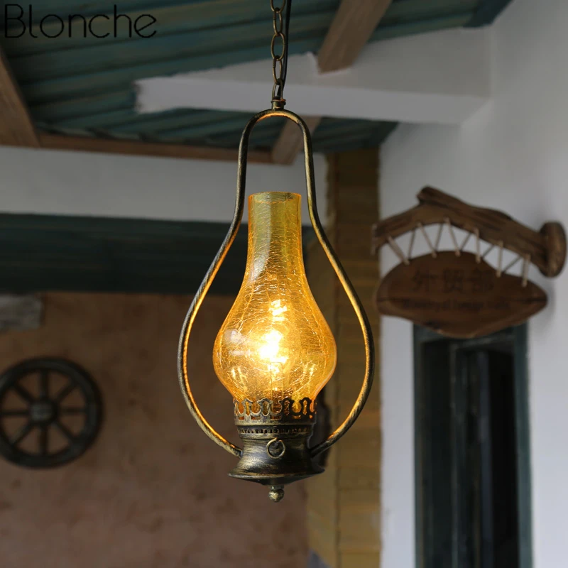 Винтажные подвесные светильники в китайском стиле керосиновая лампа