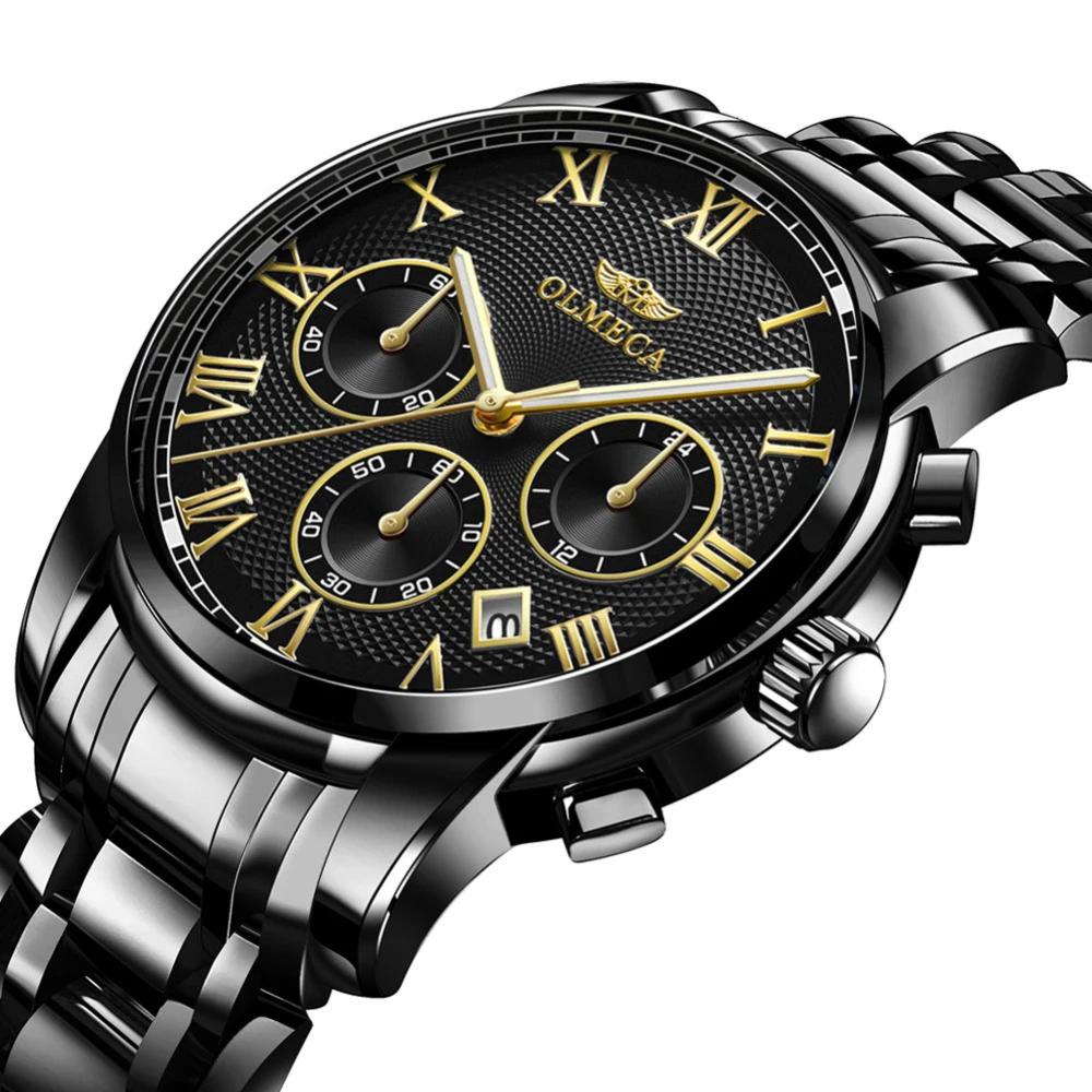 OLMECA бренд класса люкс Reloj Hombre мужские Ретро Часы повседневные кварцевые наручные