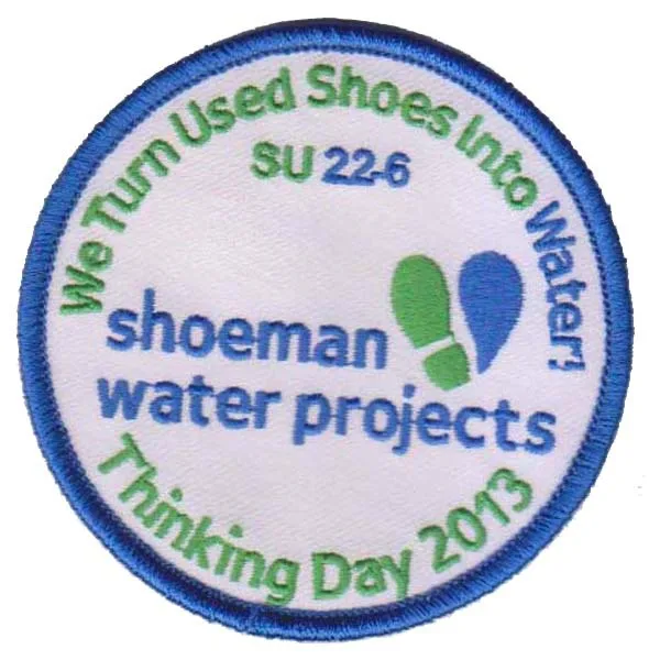 

Embroidered Shoeman Water Projects Patch Made of Twill with Merrow Border and PVC Customized Designs are Accepted free shipping