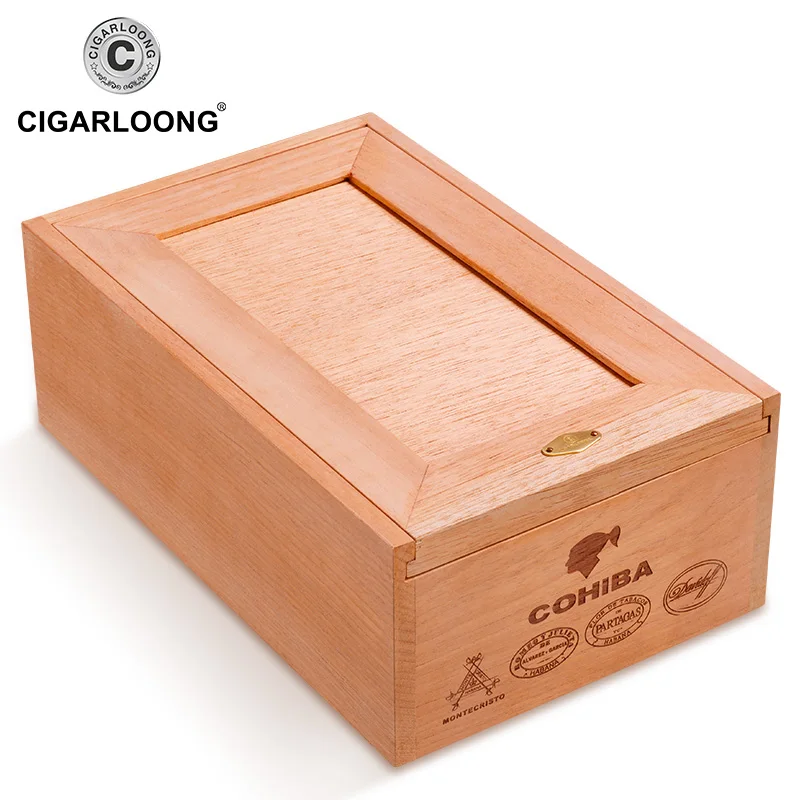 CIGARLOONG коробка для сигар Humidor кедровая древесина безболезненная Алкогольная