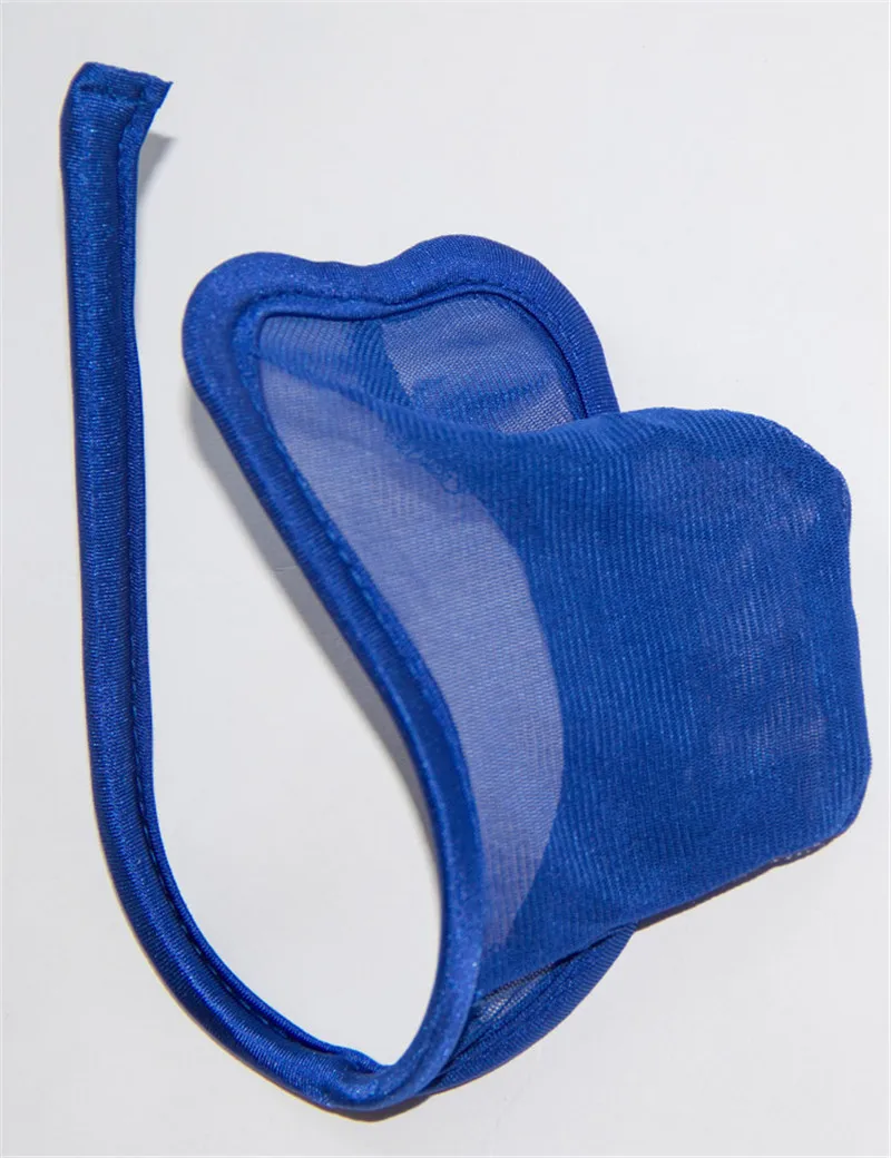 J110 голубой сетки прозрачных пикантные мужские стринги модные Эротическое дизайн