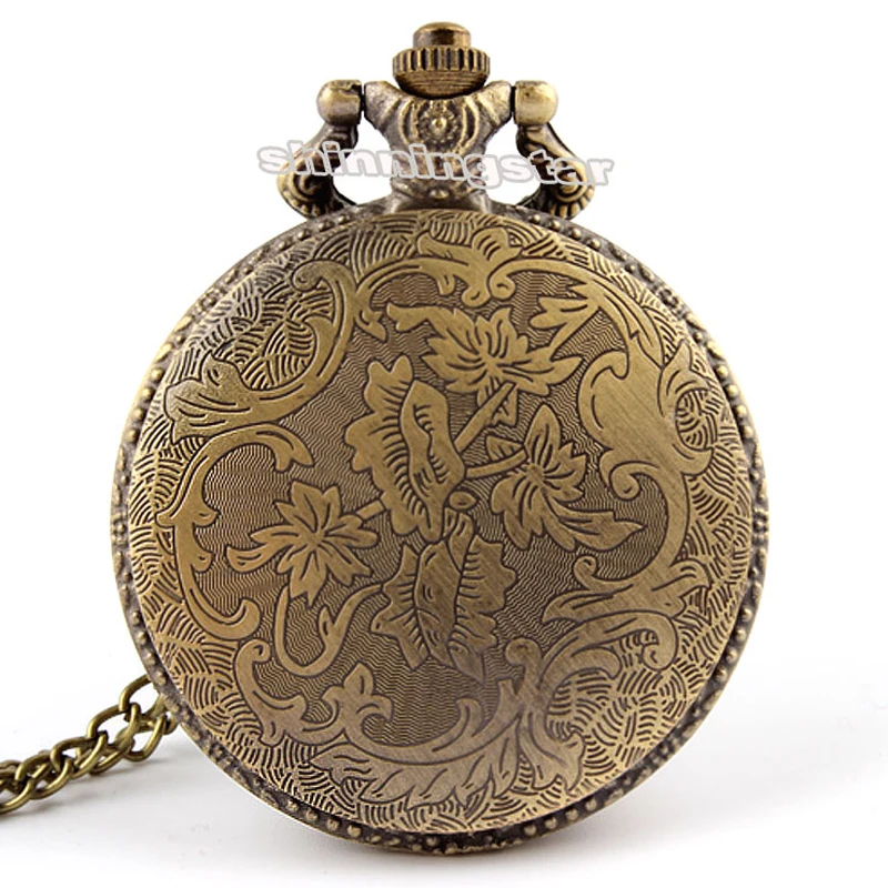 Кварцевые карманные часы Fire Fighter винтажные Ретро с бронзовым кулоном и цепочкой