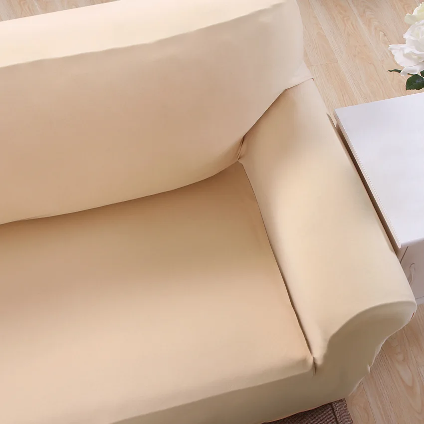 WLIARLEO бежевый твердый полиэфирный чехол для дивана большой эластичный покрывала