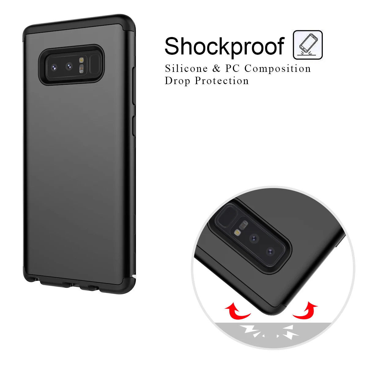Yokata Роскошный Жесткий чехол для samsung S8 PLUS Note 8 чехол матовый PC бампер силиконовый защитный чехол для Galalxy Note8 3 в 1 360 чехол