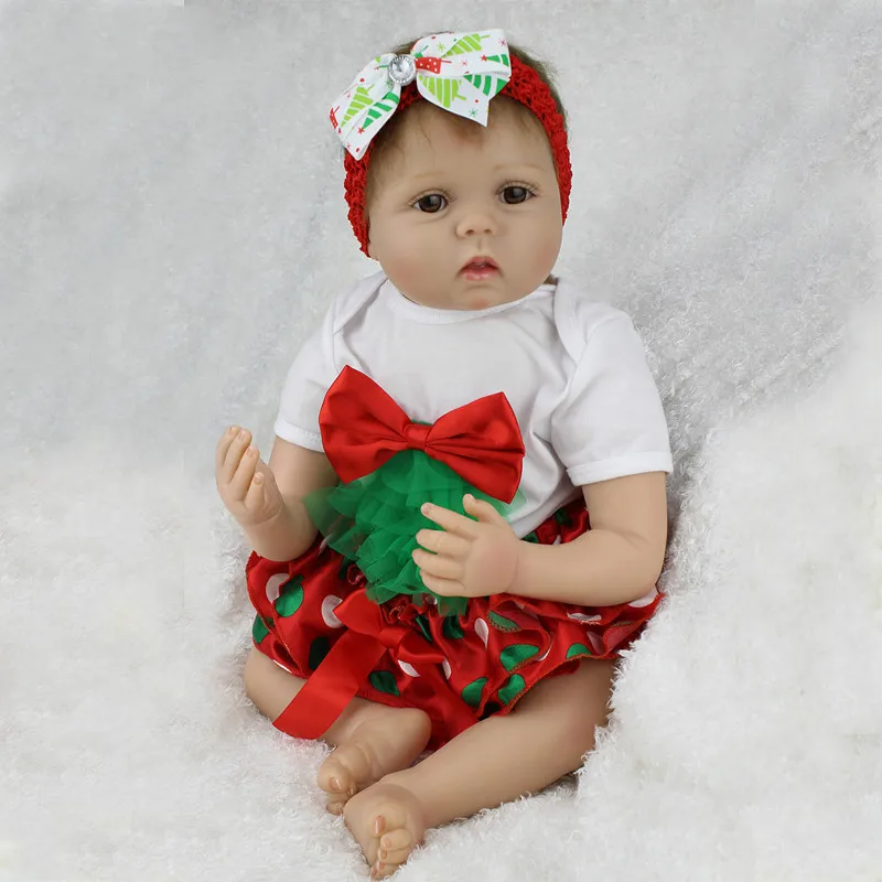 Мягкая силиконовая Кукла Reborn 22 дюйма 55 см Реалистичная виниловая кукла Boneca Baby Alive